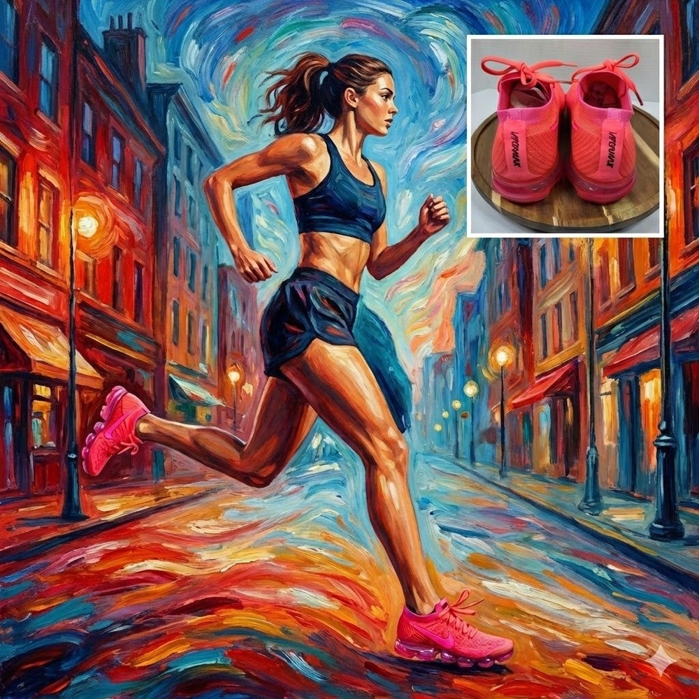 Nike Air VaporMax Flyknit Women's 7.5 Hyper Punch Pink Running Shoes 849557-604